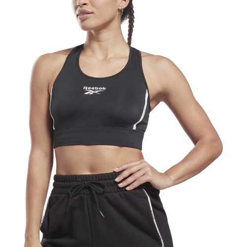 Reebok Piping Pack Bralette Women's Sports Bra Black HD2818