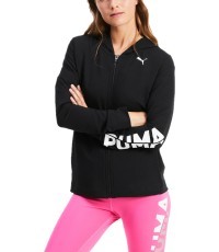 Женская толстовка Puma Modern Sports Full-Zip с капюшоном, чёрная 583542 01