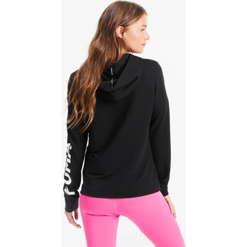 Женская толстовка Puma Modern Sports Full-Zip с капюшоном, чёрная 583542 01