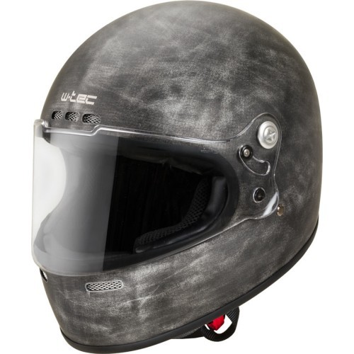 Мотоциклетный шлем W-TEC Cruder Brindle - Striped Silver