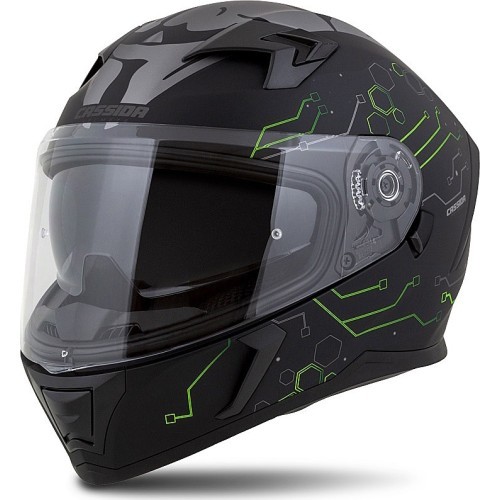 Мотоциклетный шлем Cassida Integral 3.0 Hack Vision Matte Black/Green