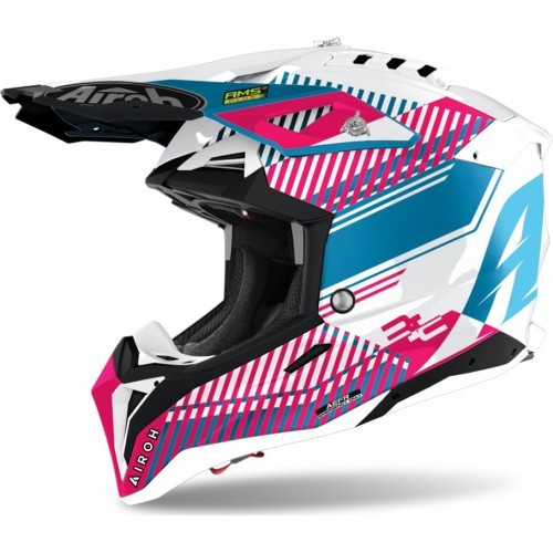 Мотоциклетный шлем Airoh Aviator 3.0 Wave Pink/Chrome 2022