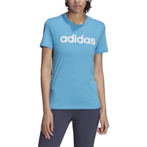 Женская блузка Adidas W Lin Tee, синяя, HC9272