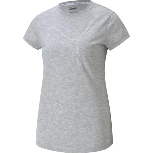 Puma RTG Heather Logo Tee Women's Shirt Grey 586455 04