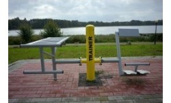 Outdoor Bench & Back Extension Trainer D10+SLN2+D14
