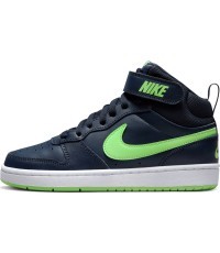 Nike Court Borough Mid 2 Junior Shoes Navy Green CD7782 403