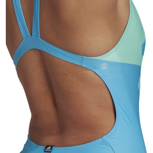 Adidas Women's Swimsuit 3 Bars Suit Blue HD0402