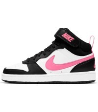 Подростковая обувь Nike Court Borough Mid 2 White Black Pink CD7782 005
