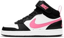 Подростковая обувь Nike Court Borough Mid 2 White Black Pink CD7782 005