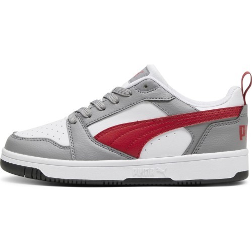 Кроссовки подростковые Puma Rebound V6 Lo Jr White Grey Red 393833 09