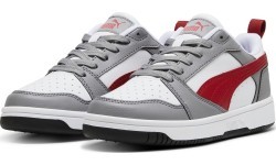 Puma Rebound V6 Lo Jr White Grey Red 393833 09