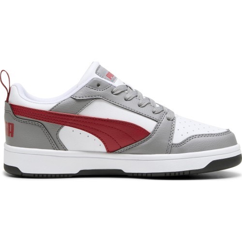 Кроссовки подростковые Puma Rebound V6 Lo Jr White Grey Red 393833 09