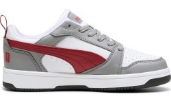 Puma Rebound V6 Lo Jr White Grey Red 393833 09