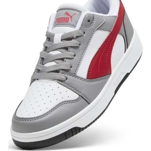 Puma Avalynė Paaugliams Rebound V6 Lo Jr White Grey Red 393833 09