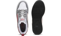 Кроссовки подростковые Puma Rebound V6 Lo Jr White Grey Red 393833 09