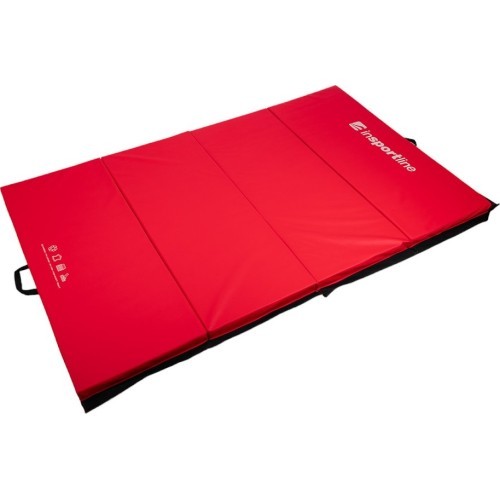 Sulankstomas gimnastikos kilimėlis inSPORTline Quad fold 200 x 120 x 5 cm - Raudona