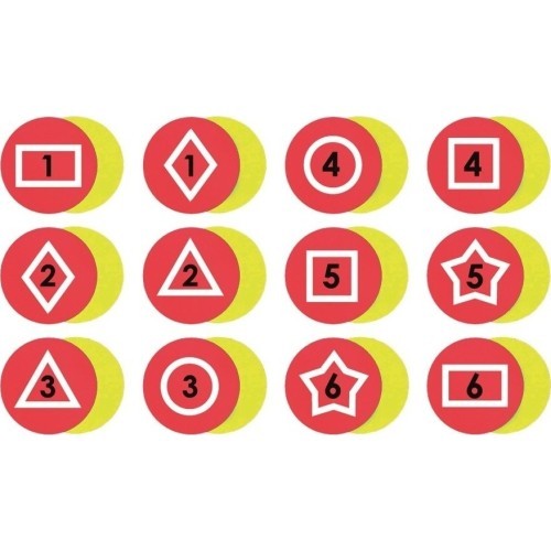 Set of 12 Memory Relay Poly Spots Spordas