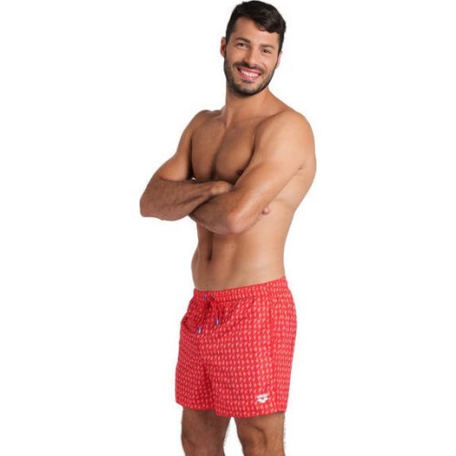 Beach Shorts For Men Allover, Red - 420