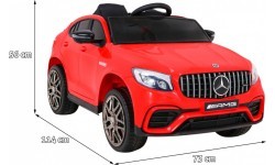 Elektromobilis Mercedes Benz GLC63S, raudonas