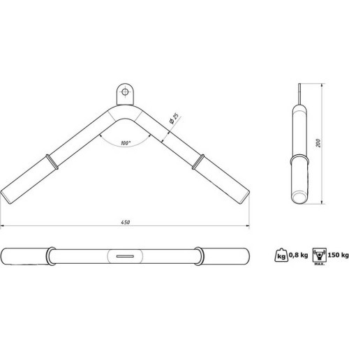 Triceps And Curl Bar Attachement Marbo MH-C105