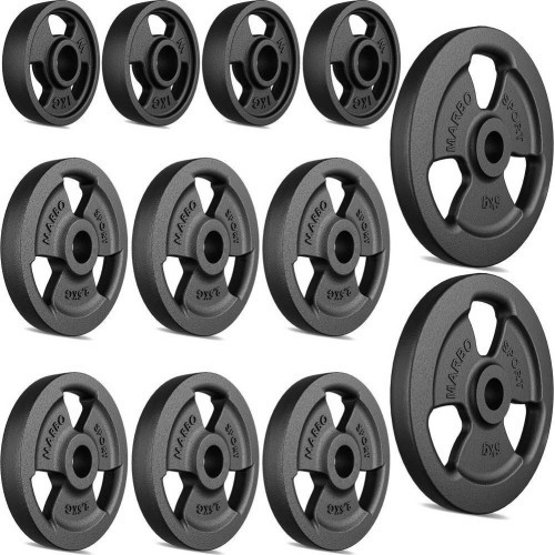 Cast Iron Weight Plates Set 29 kg (2x5kg + 6x2,5kg + 4x1kg) Marbo