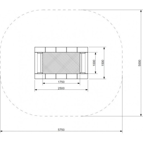 Batutas neįgaliųjų vežimėliams Inter-Play Orta-I 150 x 250