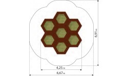 Батут Inter-Play Hexo 7A