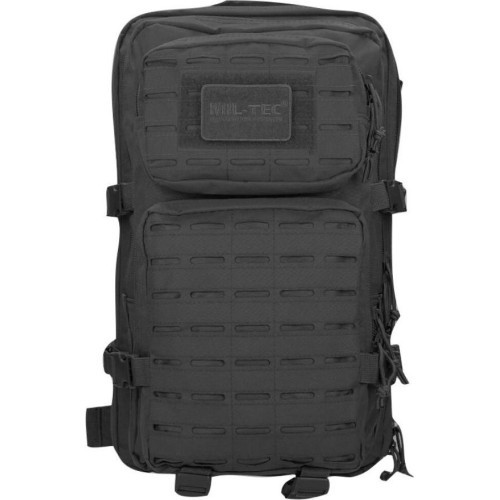 US BLACK LASER CUT ASSAULT BACKPACK LG