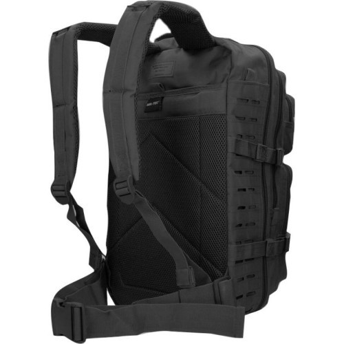 US BLACK LASER CUT ASSAULT BACKPACK LG