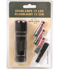 Juodas žibintuvėlis 12 LED (3AAA)