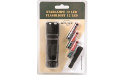 Чёрный фонарик 12 LED (3AAA)