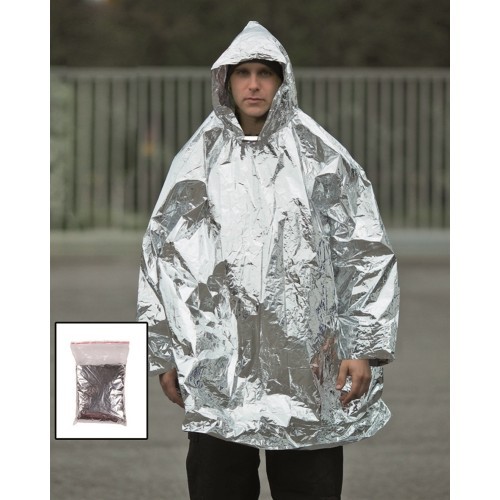 Sidabrinis apsauginis lietpaltis-poncho