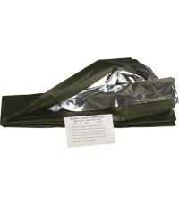 Gelbėjimosi antklodė Mil-Tec OD/sidabrinė