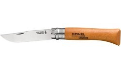 Складной нож Opinel 10, углеродистая сталь, бук