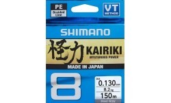 Pintas valas Shimano Kairiki 8 150 m, plieno pilkas, 0,060 mm/5,3 kg