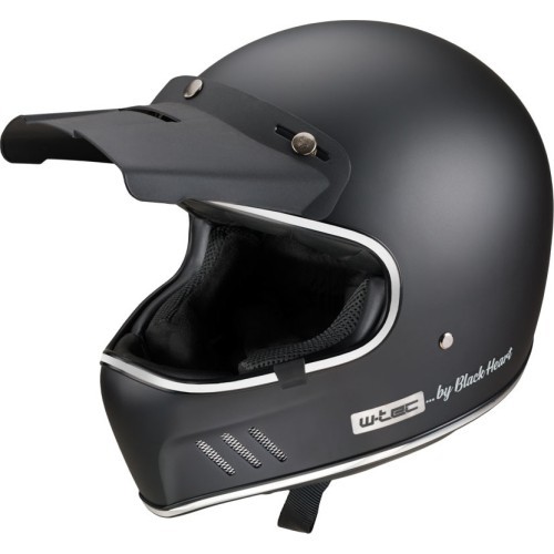Мотоциклетный шлем W-TEC Black Heart Retron - Simple Silver