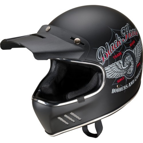 Мотоциклетный шлем W-TEC Black Heart Retron - Angerwheel Silver