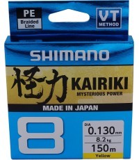 Pintas valas Shimano Kairiki 8, 150m, 0.16mm, 10.3kg, geltonas