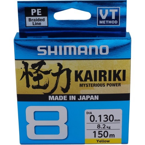 Pintas valas Shimano Kairiki 8, 150m, 0.16mm, 10.3kg, geltonas