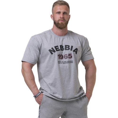 Vyriški marškinėliai Nebbia Golden Era 192 - Pilka