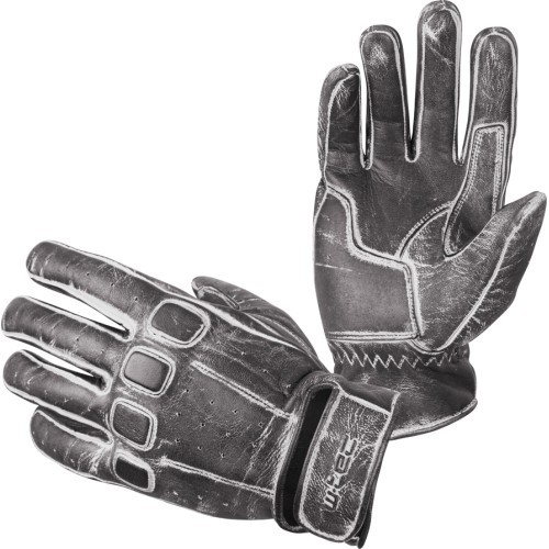 Leather Motorcycle Gloves W-TEC Rifteur - Black