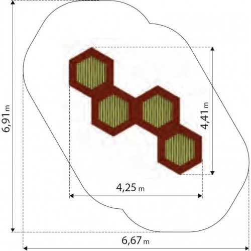 Trampoline Inter-Play Hexo 4A