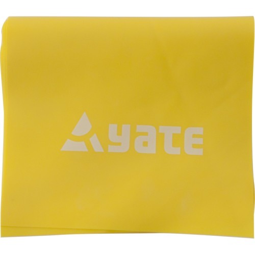 Pasipriešinimo guma Yate, 120x12 cm – minkšta, geltona