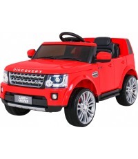 Elektromobilis Land Rover Discovery, raudonas