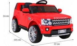 Elektromobilis Land Rover Discovery, raudonas