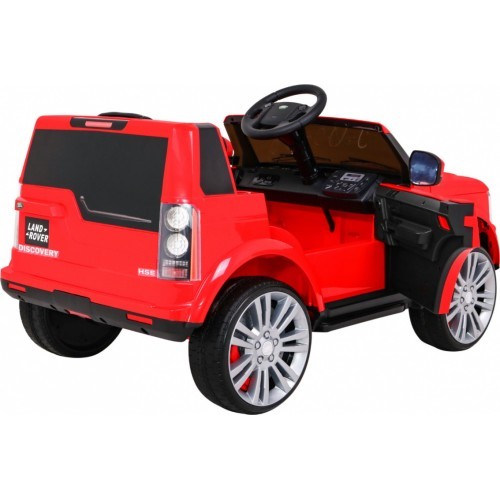 Elektromobilis Land Rover Discovery, raudonas