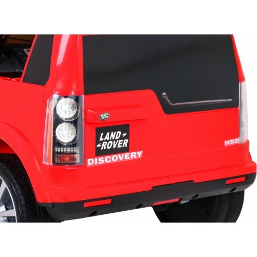 Elektromobilis Land Rover Discovery, raudonas