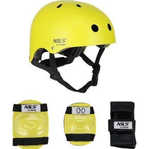 MR290+H230 HELMET WITH PROTECTORS SET NILS EXTREME - Yellow