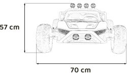 Elektromobilis Buggy Racing 5, mėlynas
