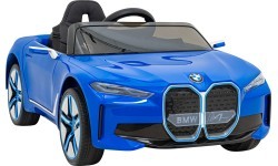 Elektromobilis BMW I4 mėlynas